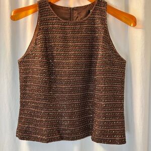 Danier Silk Beaded Zip On Top